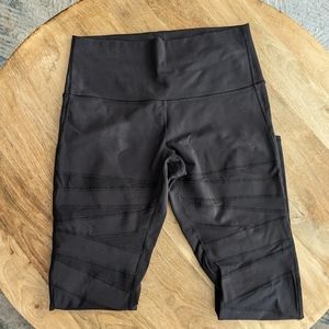lululemon athletica Black High-Rise Mesh Panel Leggings